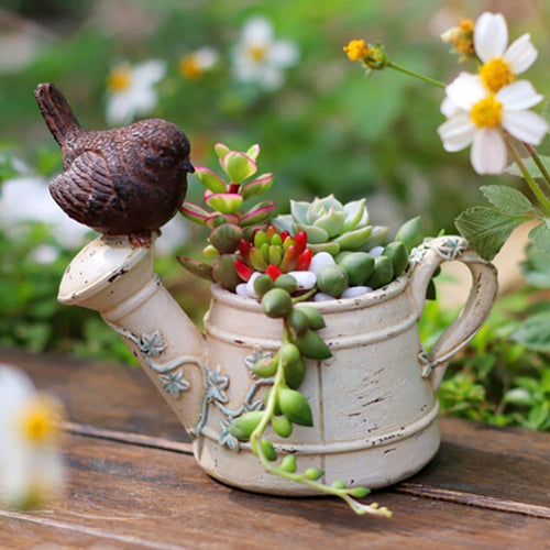 Bird Pot Mini Garden Decor